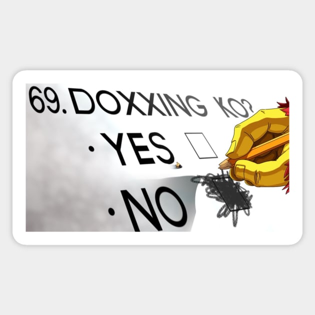 Vote "No" on Doxing Sticker by Schmeckle